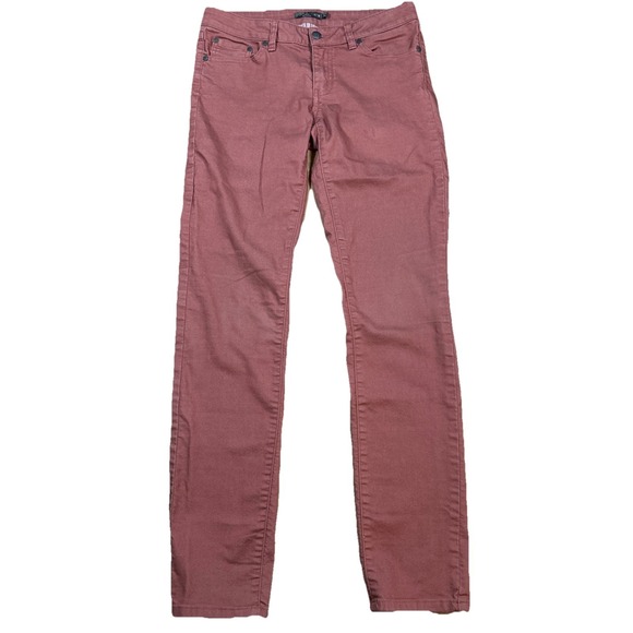 Prana Denim - Prana Jeans Womens 6/28 Heather Red Skinny Outdoors Stretch‎ Zip Fly